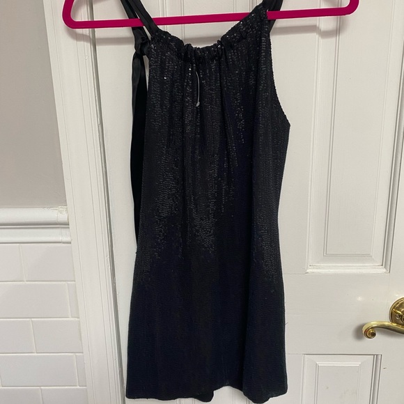 Carmen Marc Valvo | Black Drape top - Picture 2 of 6